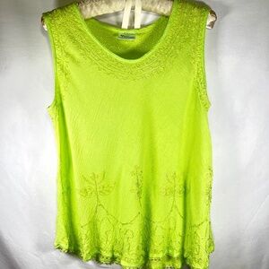 Lime Green Hallmark Boutique Tank Top